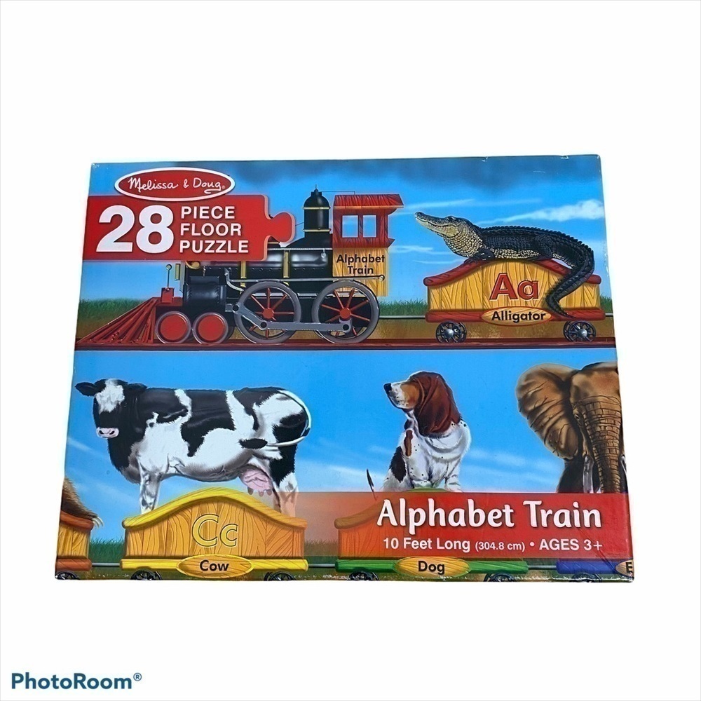 Melissa & Doug Alphabet Train Puzzle Animals 10ft